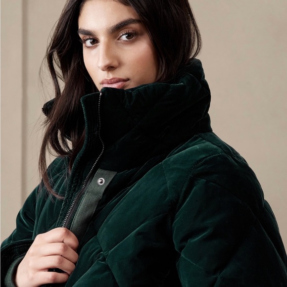 NWT Banana Republic Snowdon Velvet Puffer XS - Picture 7 of 7
